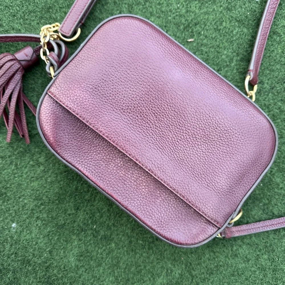 CUTE Tory Burch Miller Crossbody Leather Handbag. Burgundy Color ~Very NICE!